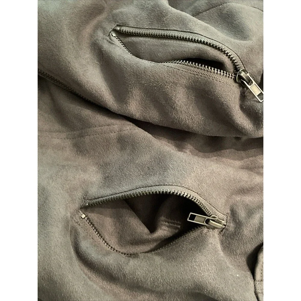 Jack by BB Dakota Gray Faux Leather Moto Biker Jacket Womens Size Small